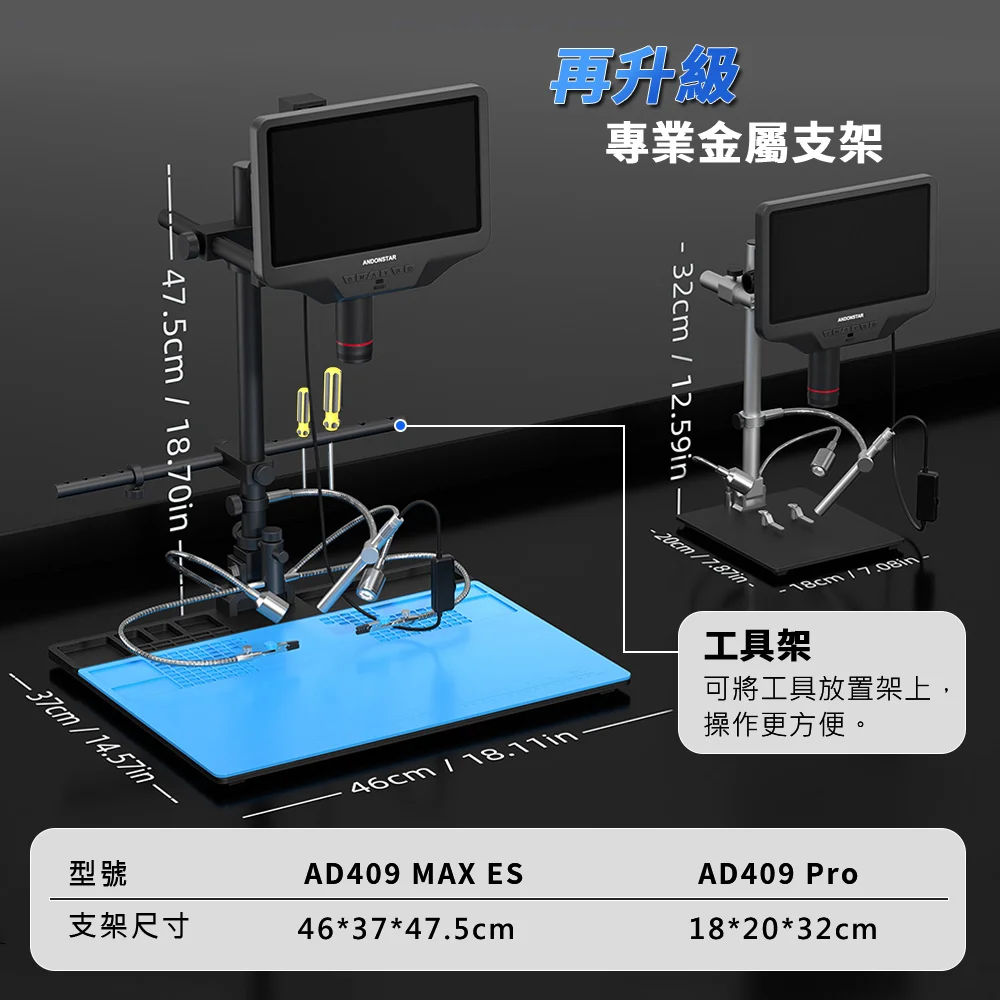 Andonstar AD409 Max ES 10.1吋螢幕 HDMI/USB輸出數位電子顯微鏡